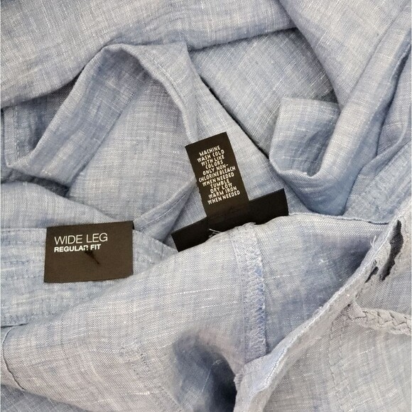 INC Linen Wide Leg Tie Waist Pants with Pockets - Picture 9 of 9